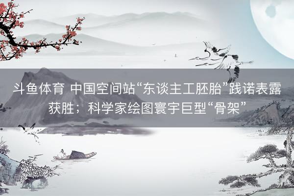斗鱼体育 中国空间站“东谈主工胚胎”践诺表露获胜；科学家绘图寰宇巨型“骨架”