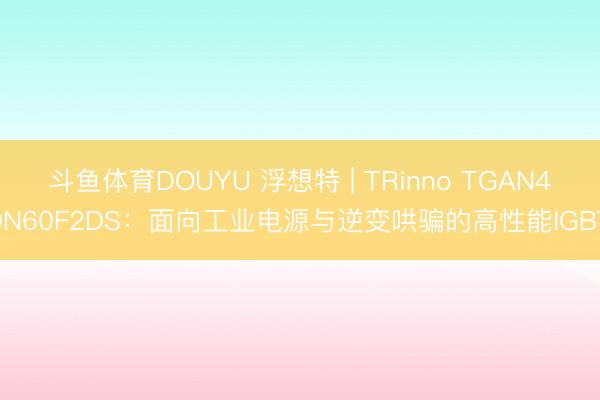 斗鱼体育DOUYU 浮想特 | TRinno TGAN40N60F2DS：面向工业电源与逆变哄骗的高性能IGBT