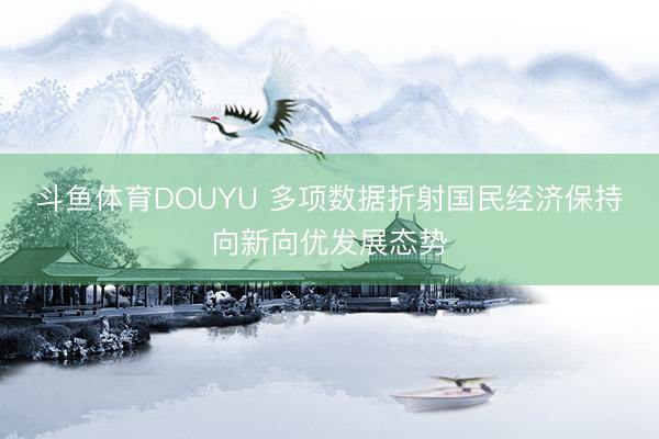 斗鱼体育DOUYU 多项数据折射国民经济保持向新向优发展态势