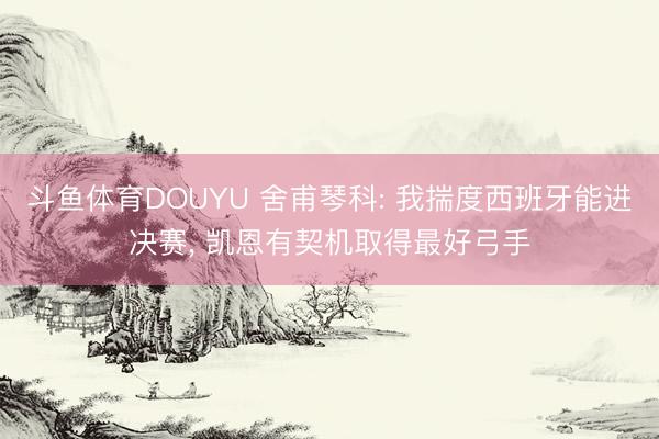 斗鱼体育DOUYU 舍甫琴科: 我揣度西班牙能进决赛， 凯恩有契机取得最好弓手