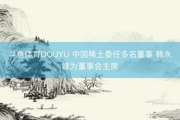 斗鱼体育DOUYU 中国稀土委任多名董事 韩永峰为董事会主席